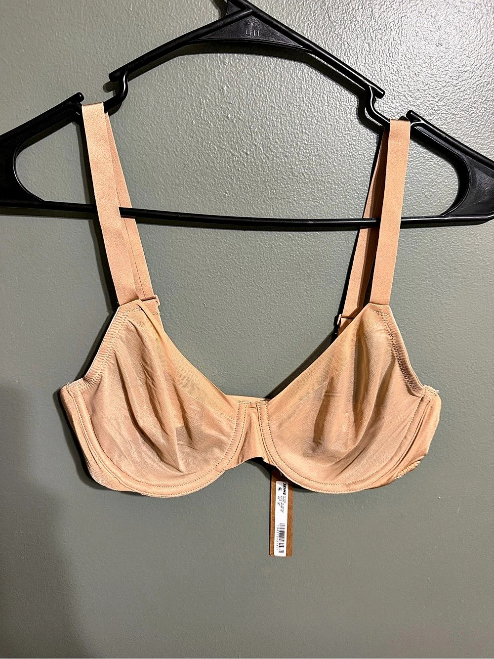 SKIMS No Show Molded Unlined Demi Bra Clay 34C